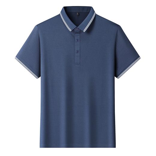 【桑蚕丝】【DLS】大依优型大码棉质短袖POLO衫翻领加肥加大男士大号透气舒适夏季半袖上衣 商品图4