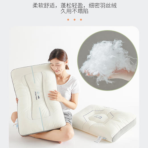 自然醒60支全棉三防净能量枕五星级酒店护颈椎专用枕头枕芯助睡眠单人家用低枕整头XK 商品图4