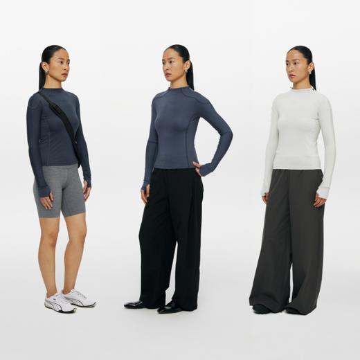 oneup运动防晒侧拉链长袖T恤 商品图4