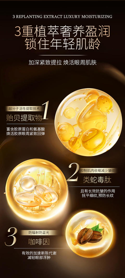 【兰蓓诗】鎏金多肽抗皱眼霜 强效抗皱 填充现有细纹 商品图3