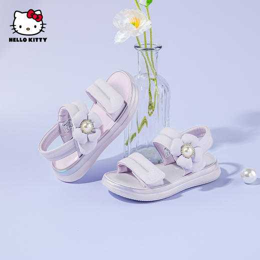 HelloKitty童鞋女童凉鞋夏季款儿童沙滩鞋软底宝宝露趾公主鞋28-35 K4526823 商品图2