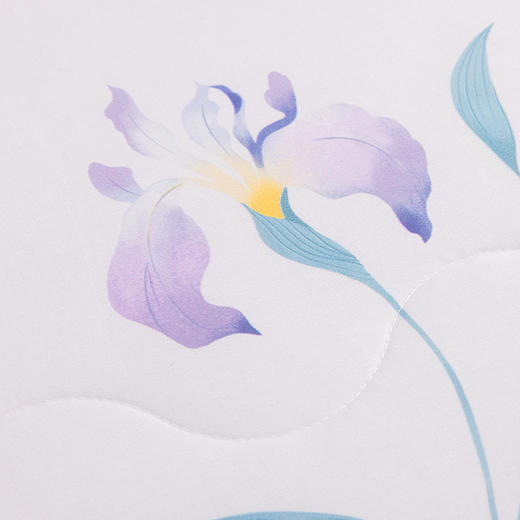 多喜爱 悦怡夏薄被/空调被（豆蔻紫鸢）【全棉面料】【七孔纤维】可机洗水洗精梳全棉 清新花卉 斜纹织造 整张填充 榈棉/包边 商品图1