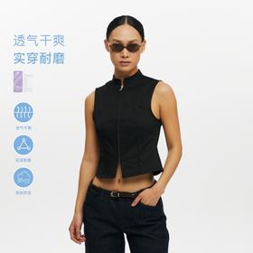 oneup索罗娜合身拉链马甲