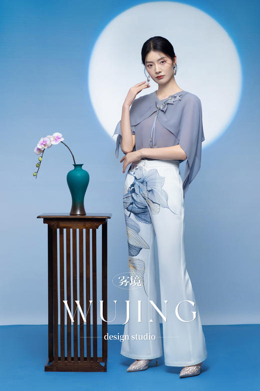 3205003 烟岚云岫 韩国进口水晶乔其纱上衣 雾境 商品图5