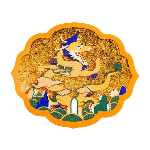 [流沙冰箱贴&杯垫两用]故宫影壁宫猫四季AR硅胶亚克力杯垫冰箱贴 商品图14