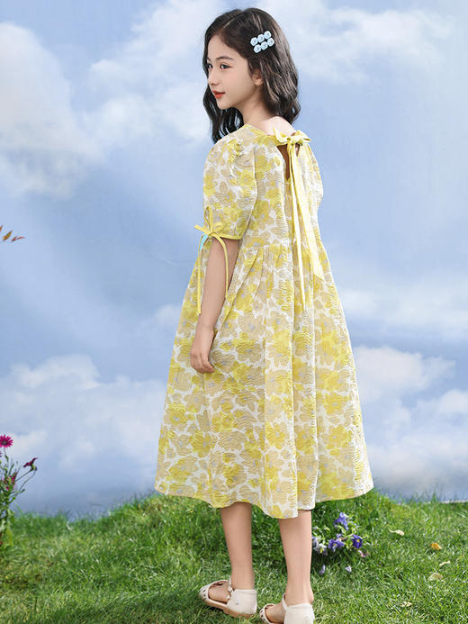 【时尚碎花，宝宝仙女裙子！】女童连衣裙 夏季新款儿童时尚碎花裙 中大童公主裙 宝宝仙女裙子-QQ 商品图4