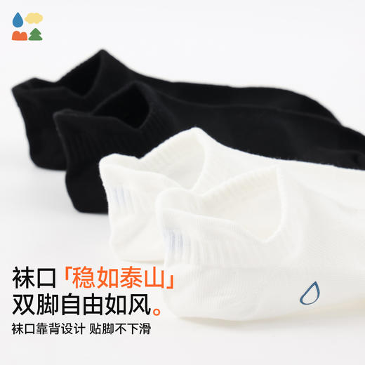 【U靠山成人无骨船袜】森林棠男女同款新疆长绒棉无骨透气网眼短袜两双装21342502 商品图2