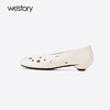 Westory2025年夏季冲孔镂空方头低跟单鞋空凉鞋W25AH59301 商品缩略图4