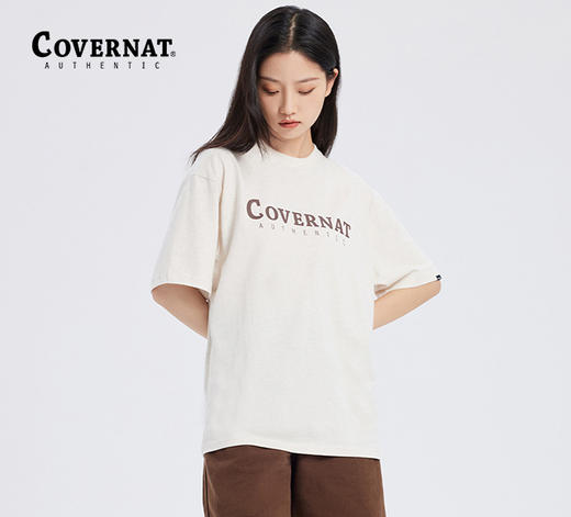 【秒杀】Covernat春男女纯棉标志运动休闲短袖T恤CO2100ST01 商品图1
