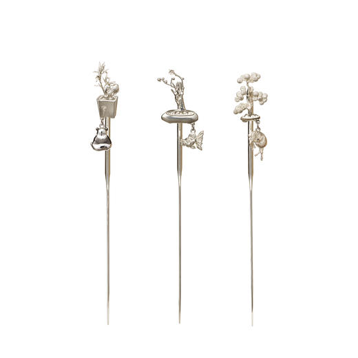 暄桐文房 三友 白铜书签 松竹梅 商品图4