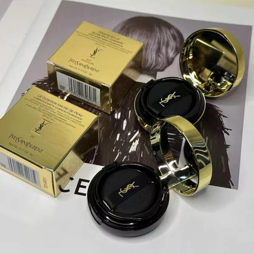 严选 | YSL圣罗兰黑皮革气垫 5g/个 妆效水润 细腻服帖 超长持妆 商品图1