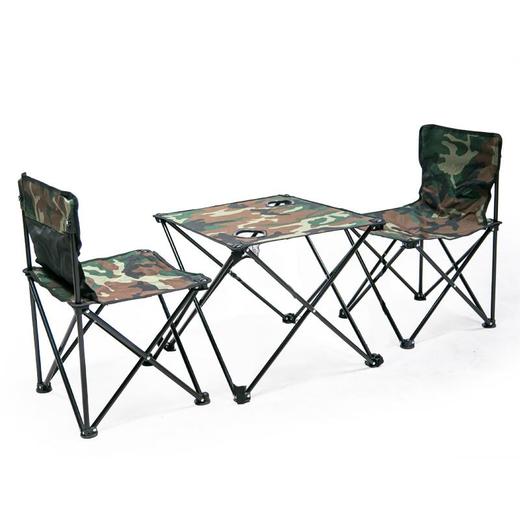 "狼行者  户外折叠桌椅套餐桌椅三件套迷彩LXZ-6003 烧烤架LXZ-5034" 商品图2