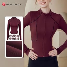 新款修身瑜伽服上衣锦双面裸感定制面料塑形显瘦DY66160