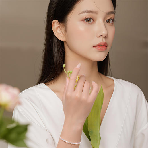 【积分抵值】珍珠手链 18k金珠手链女款叠戴珍珠手串女士礼物MEMORA诗普琳ZBE01201（线上专供） 商品图1