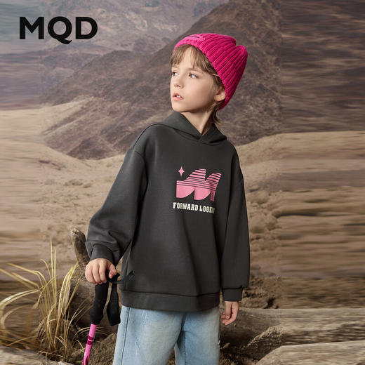 【MQD】男大童秋季新品经典百搭字母学院风运动休闲卫衣 商品图1