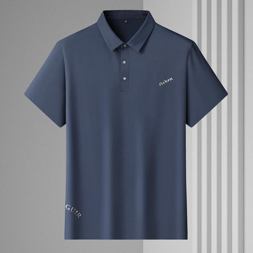 【冰丝弹力】【DLS】大依优型大码短袖POLO衫翻领加肥加大男士大号透气舒适夏季半袖上衣 商品图6