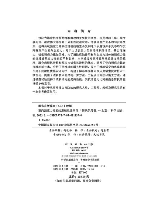 竖向预应力锚索抗滑桩设计原理 商品图2