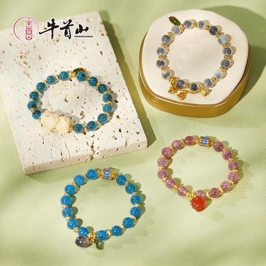 牛首山文创半糖玛瑙手串女款国风小众闺蜜饰品送女友节日礼物 商品图0