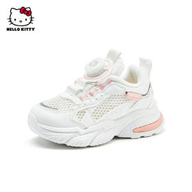 hellokitty童鞋女童运动鞋夏季儿童网鞋透气旋转扣跑鞋26-37 K4526862