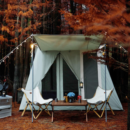 SunnyFeel户外露营春日帐篷野营超大春帐棉布5人帐篷遮阳天幕防雨 商品图0