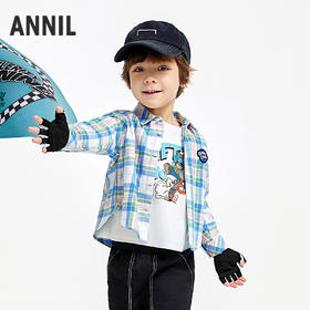【实体店同款】男童翻领长袖衬衣春季新款安奈儿童装XB511725