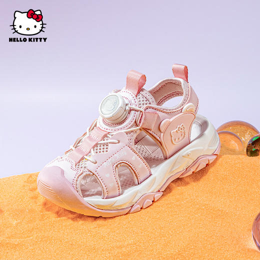 HelloKitty女童夏季包头防滑软底运动凉鞋儿童公主沙滩鞋28-35 K4526876 商品图1
