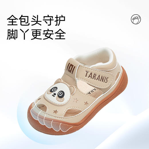 泰兰尼斯101童鞋夏季步前鞋女童赤足鞋婴儿鞋男童宝宝鞋透气凉鞋  T24B5B6188 商品图2