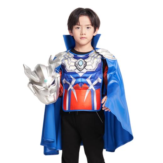 赛罗奥特曼披风立体面具套装男童儿童表演服装可发光胸灯肌肉服潮4919 商品图6