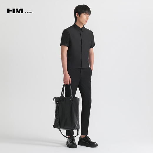 HIM漢崇  日常通勤斯文短袖衬衫男清凉透气商务正装衬衣 2026夏季 商品图1