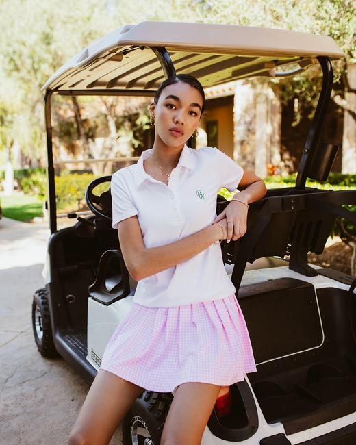 Recreational Habits - Kennedy Short Sleeve Polo - White - 女装 - Polo衫 - 白色 商品图2