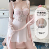DZ瑰若品牌内衣甜美珍珠链装饰深V钢圈加胸垫吊带睡裙家居服4141 商品缩略图0