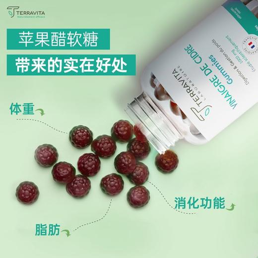 法国TERRAVITA泰乐维塔苹果醋益生元软糖（60粒/瓶） 商品图0