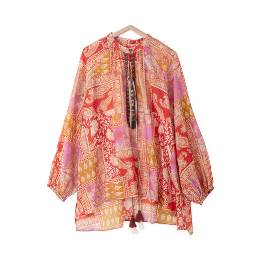 红底印花衬衣 商品图1