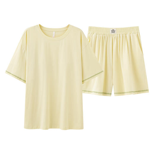 【大牌专柜同款】【重磅冰瓷棉】春夏季带胸垫40S凉感纯棉短袖家居服 情侣可外穿超柔睡衣 商品图4