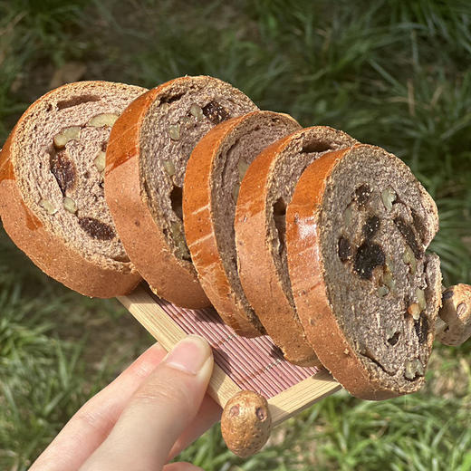 五黑杂粮坚果列巴片 520g/箱（15-17片左右）新疆大列巴坚果面包 商品图2