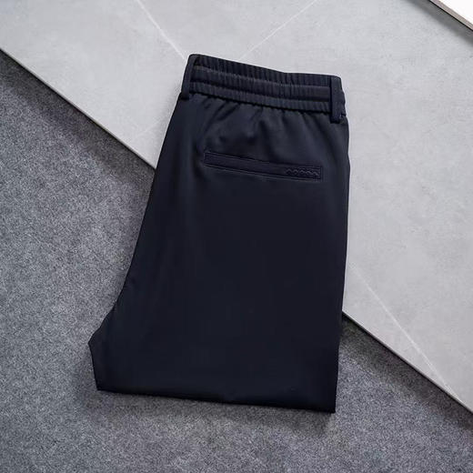 男士夏季薄款柔软顺滑透气凉感松紧腰抽绳针织休闲直筒长裤   YMXZ-95138* 商品图1