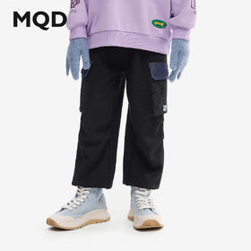 【MQD】童装男童运动裤春秋装款儿童宽松中大童工装华夫格长裤