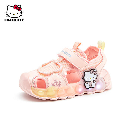 HelloKitty童鞋女童包头凉鞋夏季女宝宝亮灯鞋软底儿童沙滩鞋24-30 K4526804 商品图3