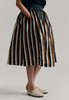 Casey Casey 黑茶条纹塔夫绸褶皱半裙 商品缩略图6