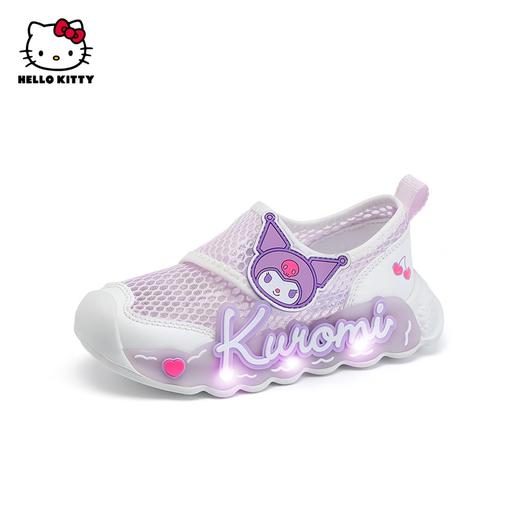 hellokitty库洛米女童网鞋夏季儿童发光鞋宝宝透气运动鞋24-30 KU5526842 商品图0