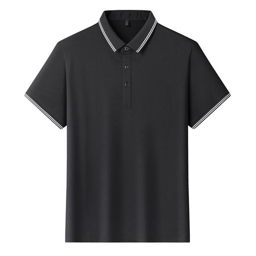 【桑蚕丝】【DLS】大依优型大码棉质短袖POLO衫翻领加肥加大男士大号透气舒适夏季半袖上衣 商品图3