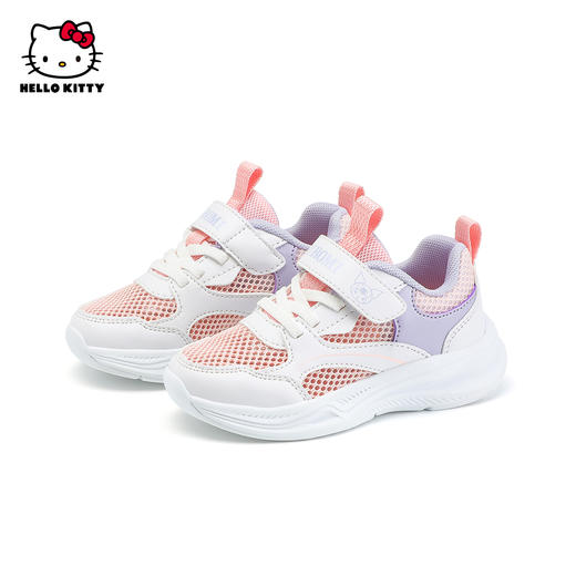 HelloKitty童鞋女童运动鞋春夏儿童小白鞋女孩透气网鞋26-37 KU5526808 商品图1