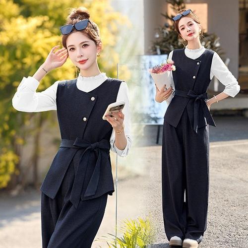 显瘦气质时尚收腰春季长袖洋气春季法式小众减龄轻熟款套装ARE5510 商品图3