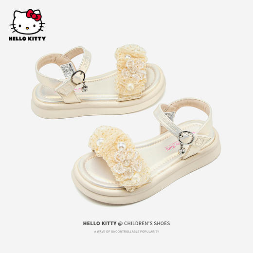 HelloKitty童鞋女童凉鞋夏季女宝宝优雅时装鞋公主软底鞋26-30 K4526887 商品图1