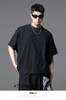 PINLI品立2025夏季新款拼接宽松廓形短袖T恤男士潮流纯色百搭上衣B252111030 商品缩略图0