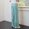 玳莎25夏季新款宽松简约炒色新中式阔腿裤宽松显瘦松紧腰休闲裤女  FB36307 商品缩略图2