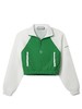Recreational Habits - The Billie Nylon Quarter Zip - White saga - 女装 - 半拉链卫衣 - 白色/绿色 商品缩略图0