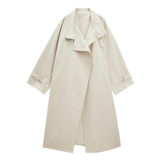 IEF/爱依服2025春季 韩版英伦风气质感通勤百搭宽松风衣长外套B2082- 商品图5