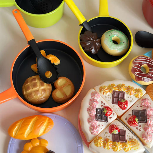 儿童仿真厨具套装+美味蛋糕下午茶 不粘锅蛋糕下午茶切切乐礼物教培食玩玩 商品图2