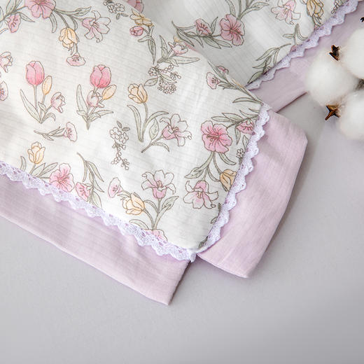 【会员专享】多喜爱 沁夏花序棉花夏薄被芯/空调被（慕斯粉）【花边&出芽】【100%新疆棉】【升级脱脂棉】【提花面料】【A类抑菌】多层铺垫超柔水洗 商品图4